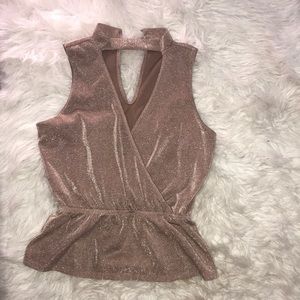 Shimmer/ glitter look baby doll top.